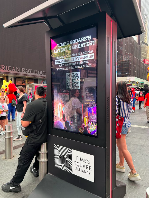 Times Square Alliance kiosk video display
