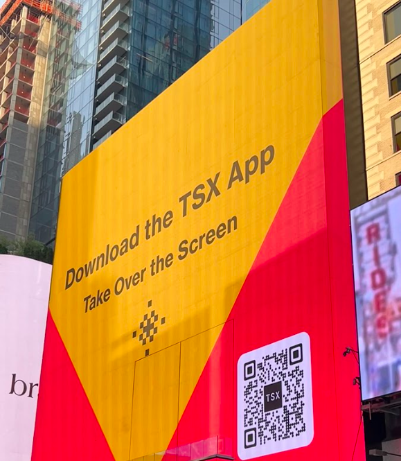 TSX App advertisement Times Square
